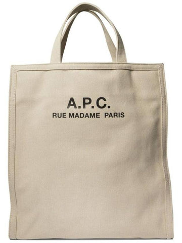 Recovery Logo Printing Cotton Tote Bag Sand - A.P.C. - BALAAN 1