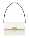 Rockstud Detail Leather Shoulder Bag White - VALENTINO - BALAAN 2