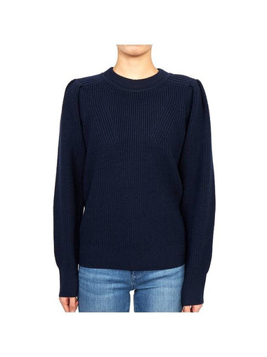 Mavis Wool Knit Top Navy - ISABEL MARANT - BALAAN 1