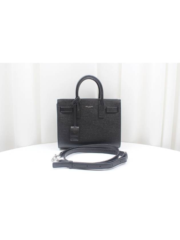 Sac de Jour Nano Top Handle Tote Shoulder Bag Black 392035 - SAINT LAURENT - BALAAN 1