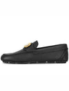 V Logo Leather Loafers Black - VALENTINO - BALAAN 3