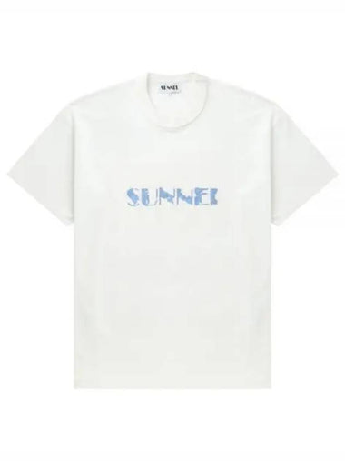 Big Logo Print Short Sleeve T-Shirt White - SUNNEI - BALAAN 1