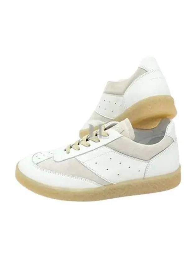 6 Court Paneled Lace-Up Low-Top Sneakers White - MAISON MARGIELA - BALAAN 2