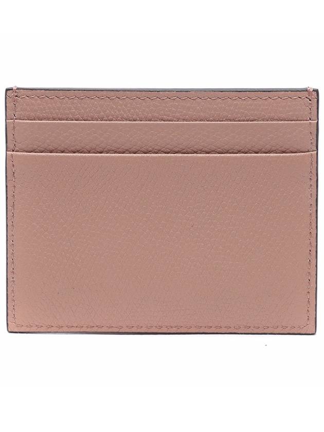 V Logo Signature Card Wallet Beige - VALENTINO - BALAAN 5