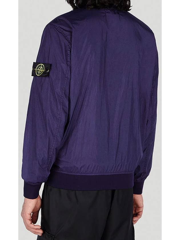 Garment Dyed Crinkle Reps Nylon Zip-up Jacket Purple - STONE ISLAND - BALAAN 5