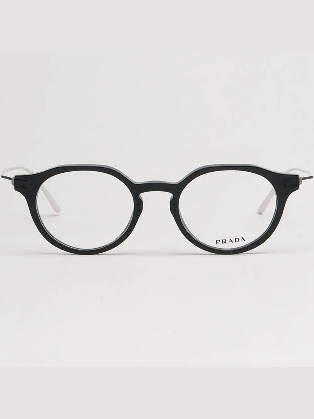 Titanium glasses frame VPR06Y 1AB 1O1 round horn frame - PRADA - BALAAN 3