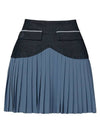 Golf Wear Heart Shape Pleated Skirt Denim - J JANE - BALAAN 2