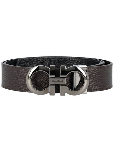 Reversible and adjustable Gancini belt - SALVATORE FERRAGAMO - BALAAN 1