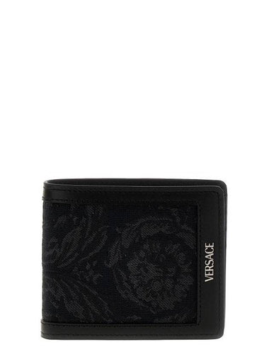 Barocco Jacquard Half Wallet Black - VERSACE - BALAAN 1