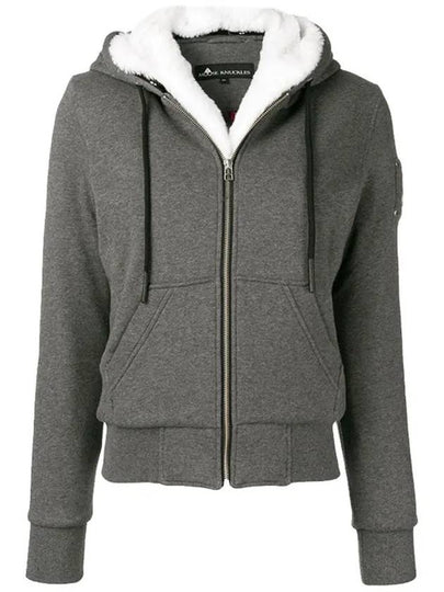 Classic Bunny Fur Zip-up Hoodie Grey - MOOSE KNUCKLES - BALAAN 2