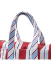 Wash Striped Small Tool Canvas Tote Bag Red - THOM BROWNE - BALAAN 8