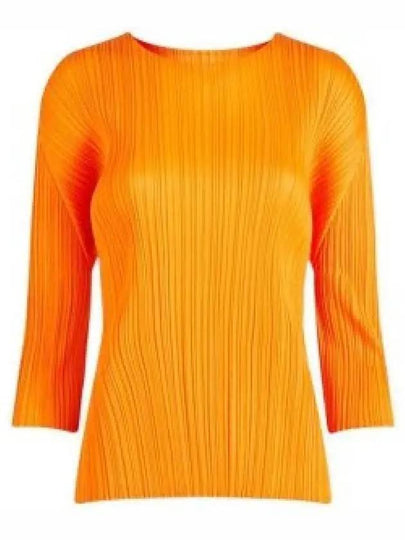 Women's Pleats Blouse Orange - ISSEY MIYAKE - BALAAN 2