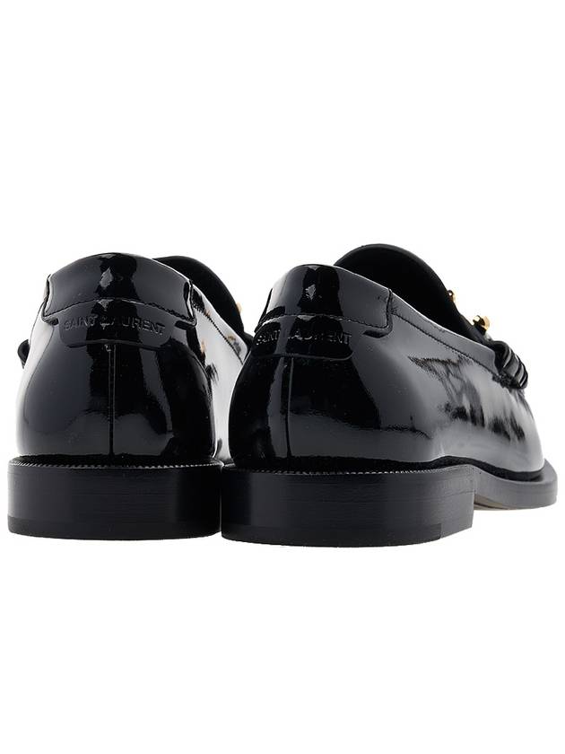 Patent Leather Loafers Black - SAINT LAURENT - BALAAN 5