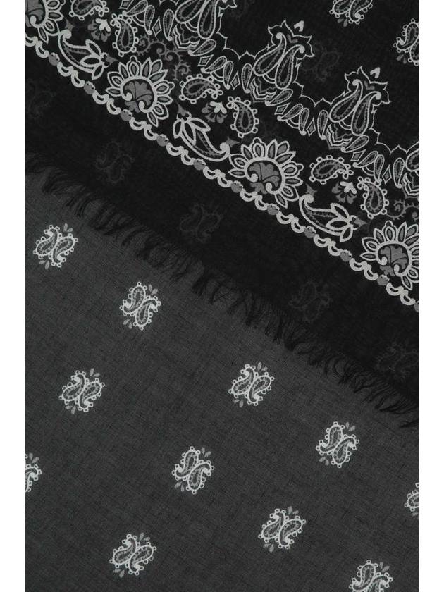 Paisley Bandana Muffler Black - SAINT LAURENT - BALAAN 3