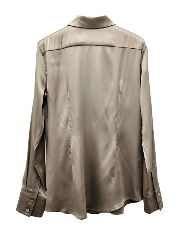 Anversa Silk Satin Shirt Beige - MAX MARA - BALAAN 4