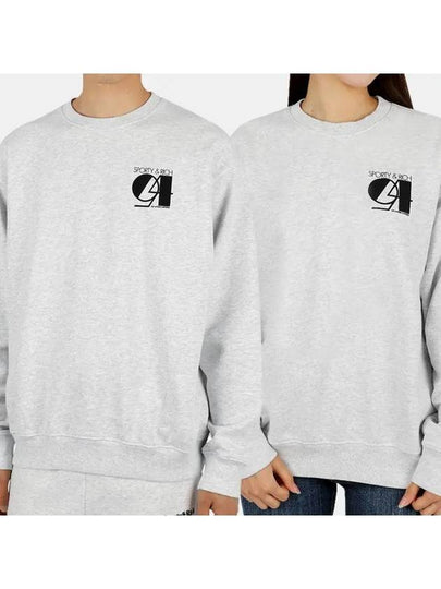 studio crewneck sweatshirt gray black STUDIO CREWNECK - SPORTY & RICH - BALAAN 2