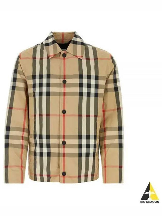 Check Nylon Jacket Beige - BURBERRY - BALAAN 2