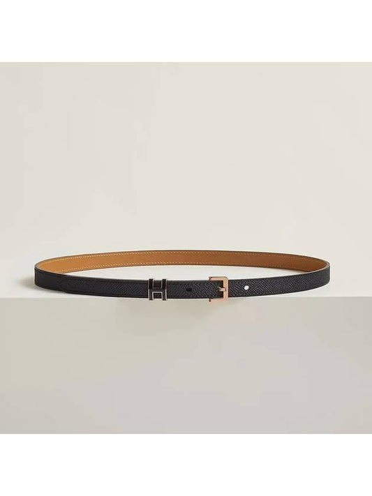 Women's Pop H 15 Leather Belt Black - HERMES - BALAAN 2