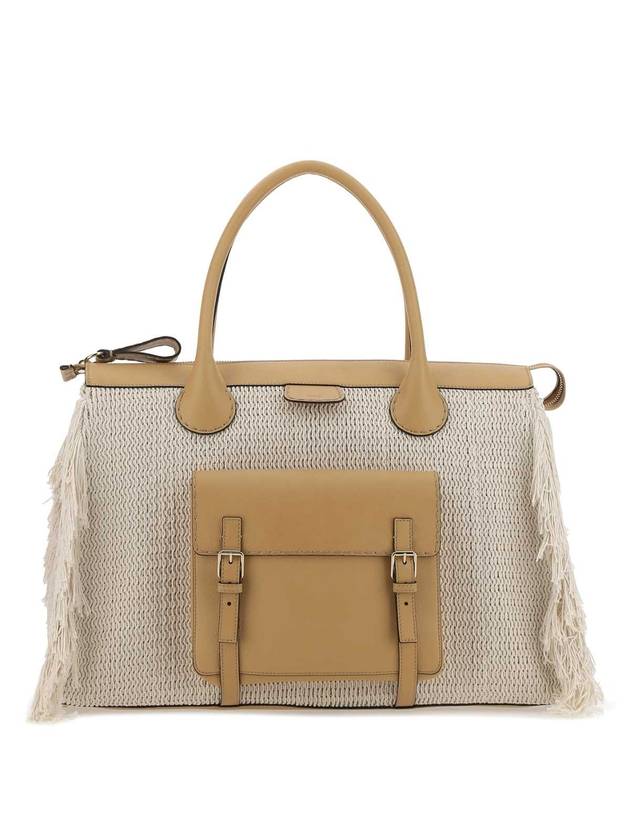 Edith Day oversized fringe tote bag soft tan - CHLOE - BALAAN 1