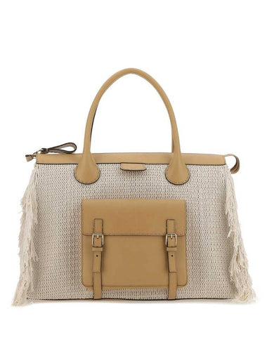 Edith Day oversized fringe tote bag soft tan - CHLOE - BALAAN 1