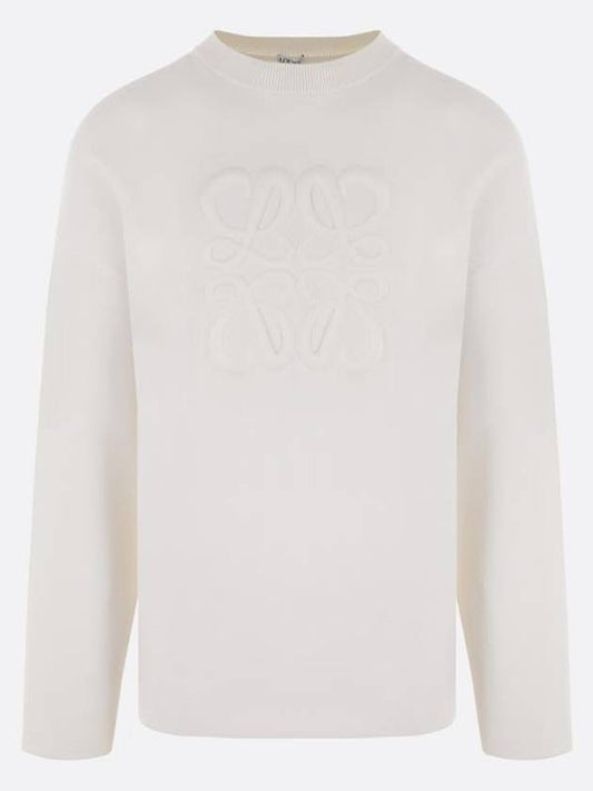 Debossed Anagram Wool Knit Top White - LOEWE - BALAAN 2