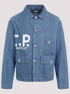 Logo Print Denim Jacket Blue - CP COMPANY - BALAAN 2