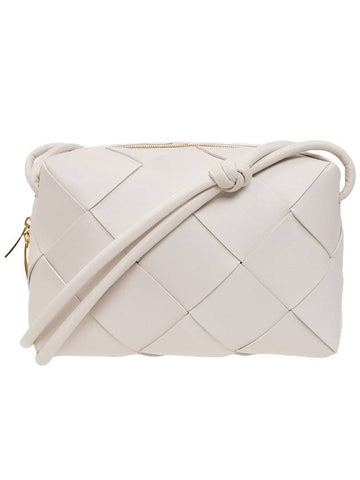 Cassette Intrecciato Small Cross Bag White - BOTTEGA VENETA - BALAAN 1