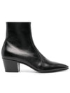 Vassili Smooth Leather Ankle Boots Black - SAINT LAURENT - BALAAN 2