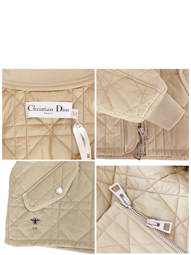 Quilted Technical Cotton Taffeta Bomber Jacket Beige - DIOR - BALAAN 10