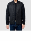 Logo Patch Cotton Zip-up Jacket Black - PRADA - BALAAN 4