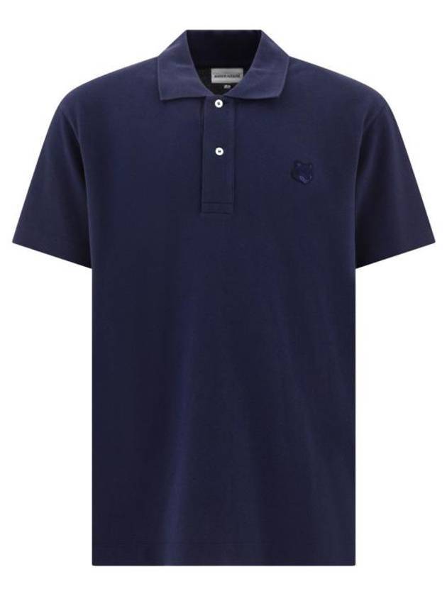 Bold Fox Head Patch Comfort Polo Shirt Ink Blue - MAISON KITSUNE - BALAAN 1