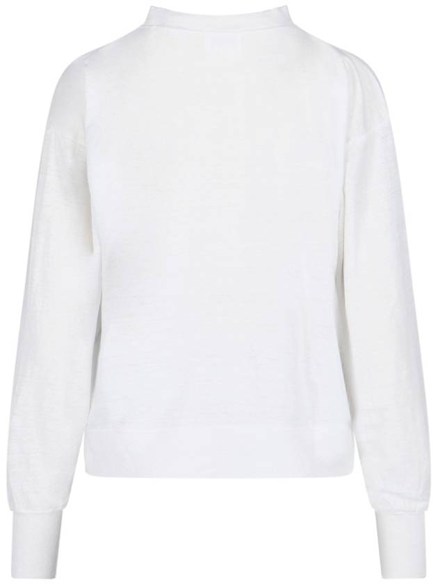 Klowia Logo Print Linen Sweatshirt White - ISABEL MARANT - BALAAN 3