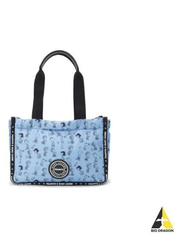 Puffy Nylon Peanuts Print Signet Medium Tote Air Blue MBBAA23025BUX - MARC JACOBS - BALAAN 1