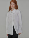 Ribbon Detailed Overfit Cotton Shirt White - OPENING SUNSHINE - BALAAN 4