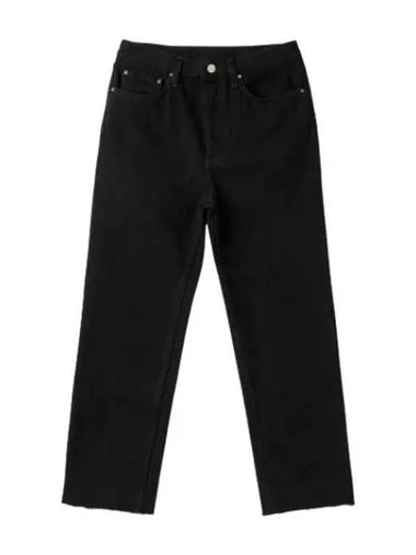 Cropped straight denim pants black jeans - TOTEME - BALAAN 1