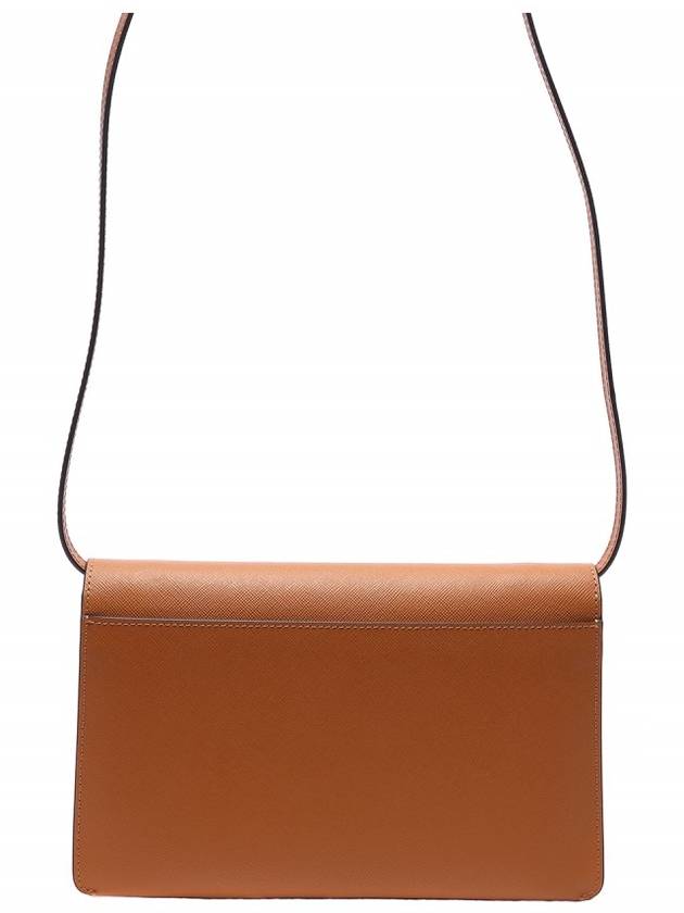 Color Block Saffiano Trunk Cross Bag Brown - MARNI - BALAAN 5