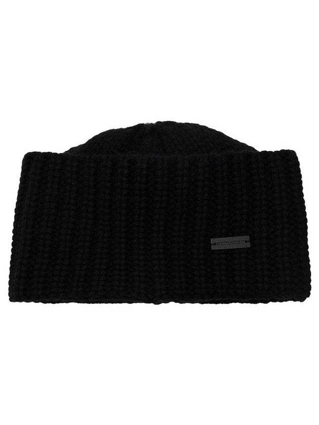 Cashmere Knit Beanie Black - SAINT LAURENT - BALAAN.