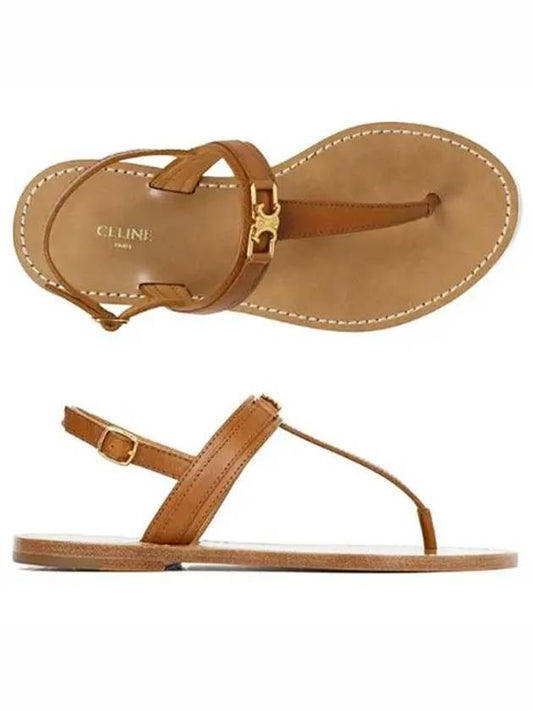 Triomphe Strap Sandals Tan - CELINE - BALAAN 2