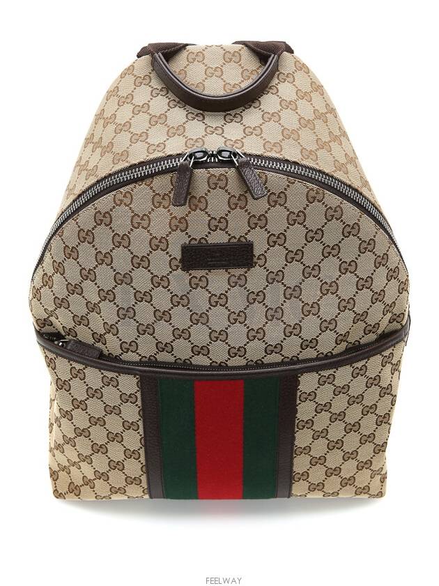 Three Stripes Backpack 190278 Unisex Brown Rucksack - GUCCI - BALAAN 10