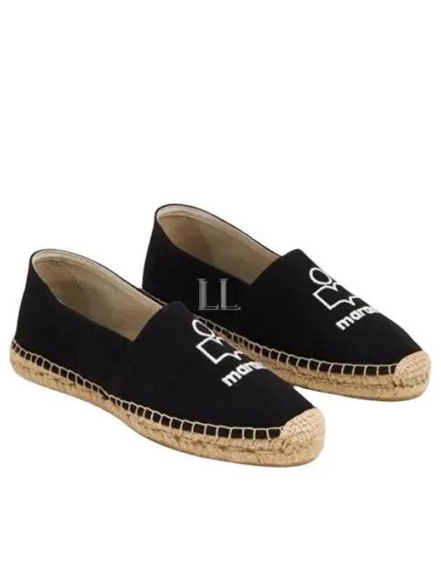 Canae Embroidered Logo Canvas Espadrilles Shoes Black - ISABEL MARANT - BALAAN 2