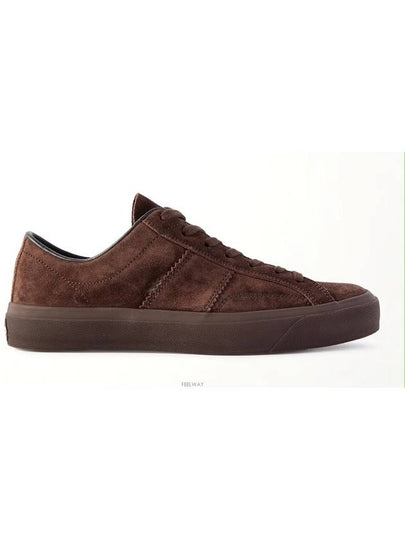 Cambridge Suede Lace-Up Low Top Sneakers Brown - TOM FORD - BALAAN 2