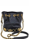 Women's KLEINE Small Leather Bucket Bag Black Gold AS4246 B13658 94305 - CHANEL - BALAAN 1