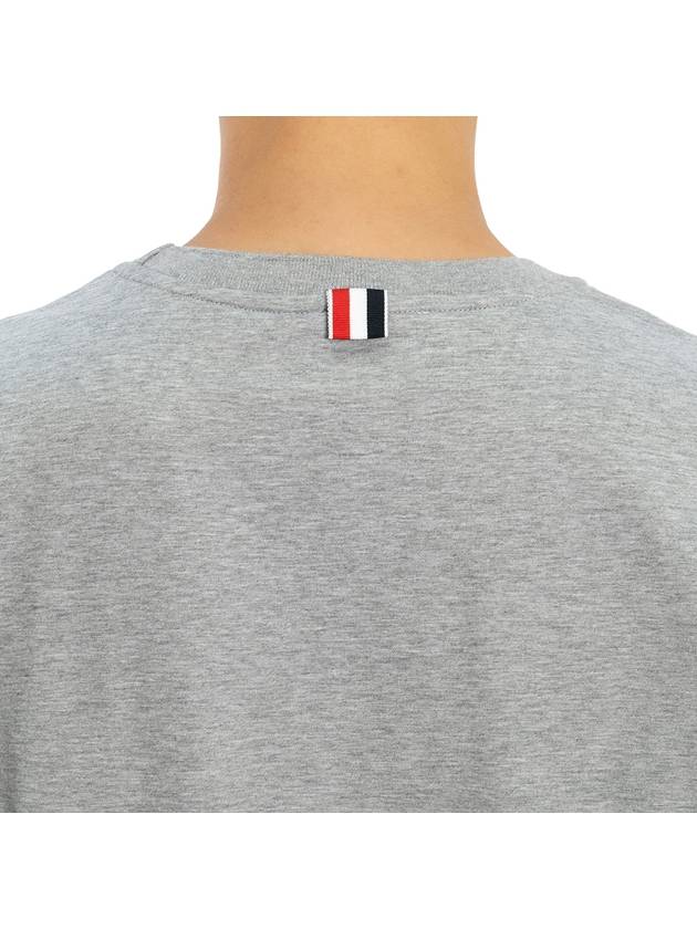 Men's Side Slit Relaxed Short Sleeve T-Shirt Light Grey - THOM BROWNE - BALAAN 10