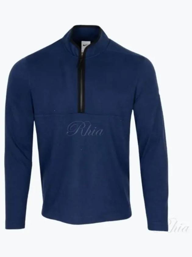 Men's Dri Fit Victory Half Zip Long Sleeve T-Shirt Navy - NIKE - BALAAN 2