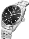 Men's Carrera Date Calibre 5 Metal Watch Silver - TAG HEUER - BALAAN 4