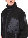 Jimbo Eco Shearling Fleece Zip-Up Jacket Black - MOOSE KNUCKLES - BALAAN 5