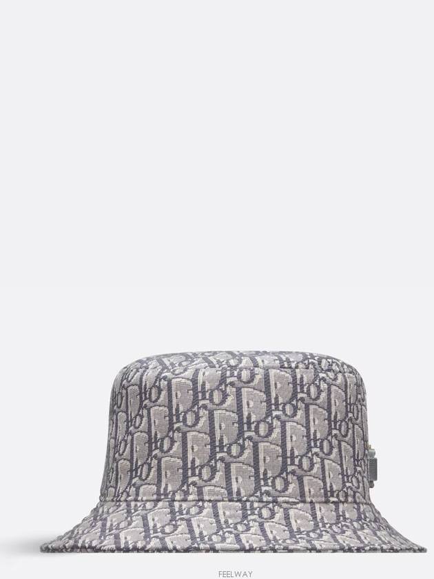 Oblique Jacquard Bucket Hat Deep Grey - DIOR - BALAAN 5