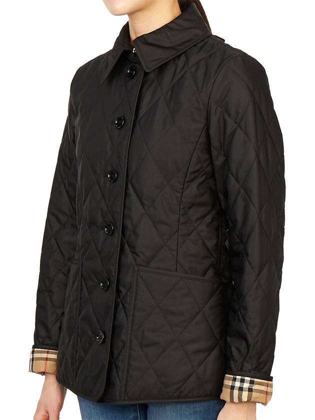 Diamond Quilted Thermoregulated Jacket Black - BURBERRY - BALAAN.