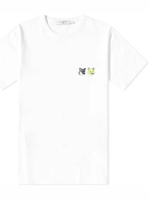 Double Fox Head Logo Short Sleeve T Shirt IU00122KJ0008 - MAISON KITSUNE - BALAAN 1