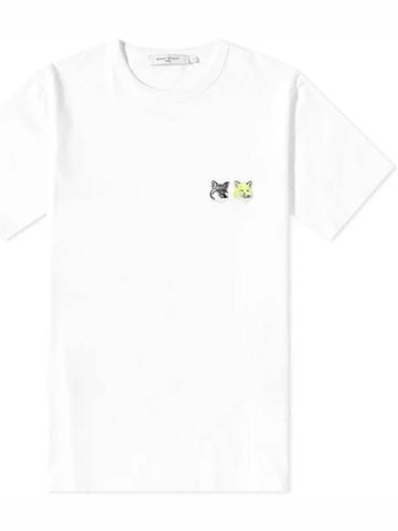 Double Fox Head Logo Short Sleeve T Shirt IU00122KJ0008 - MAISON KITSUNE - BALAAN 1